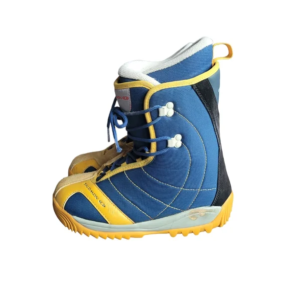 Salomon Shoes Salomon Blue Yellow Talapus Junior Lace Up Snow Boot Size 7 Poshmark